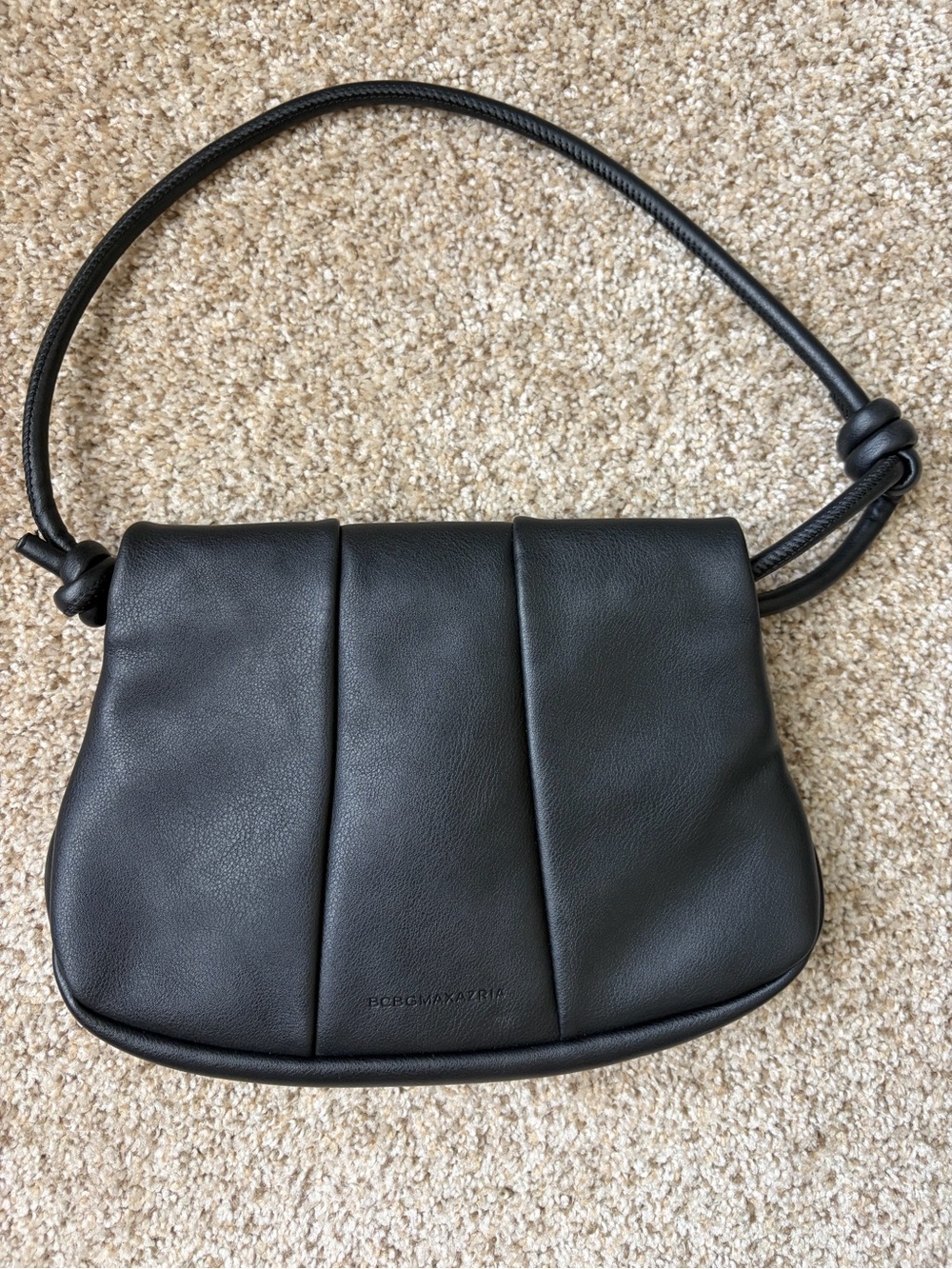 BCBG Black Leather Shoulder Bag